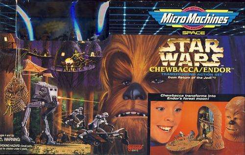 Micro Machines - Star Wars, Chewbacca / Endor -Transforming Action Set in original box - as per scan
