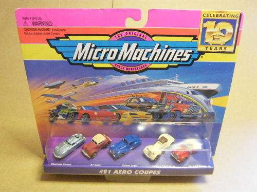 Micro Machines - Mini cars, #21 Aero Coupes in original packaging - as per scan