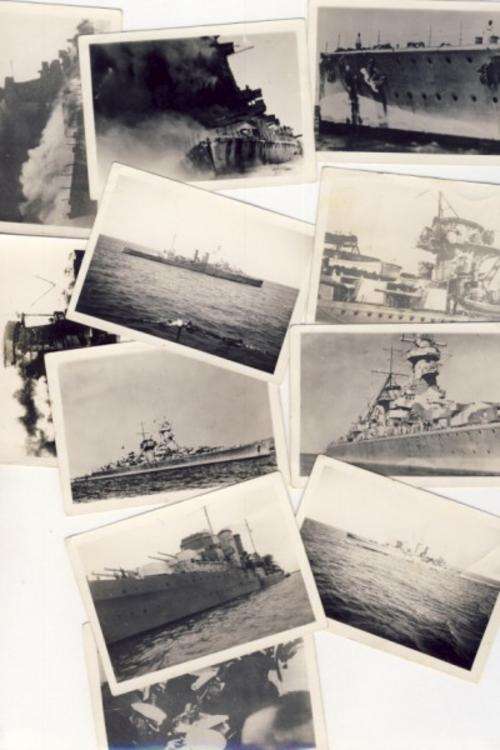 Lot of 11 photos taken by soldier on the EXETER ( vs Graf Spe) - @@@ Crazy R1 Start