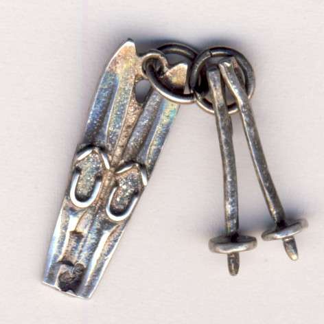 Silver ski charm - CRAZY WEDNESDAY