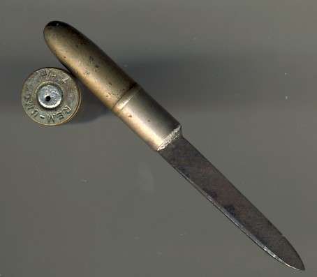 Small Knife constructed from Remington 7mm cartridge - as per scan