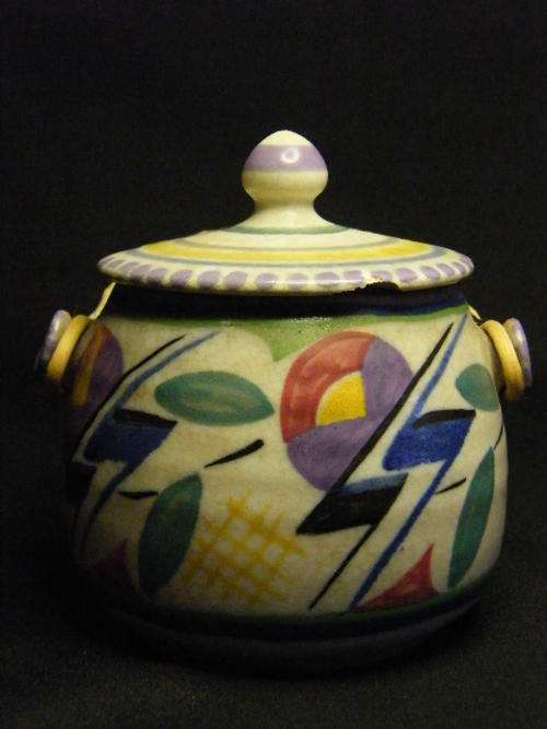 Poole England Sugar jar with lid  - Marking on bottom lid and container - as per scan