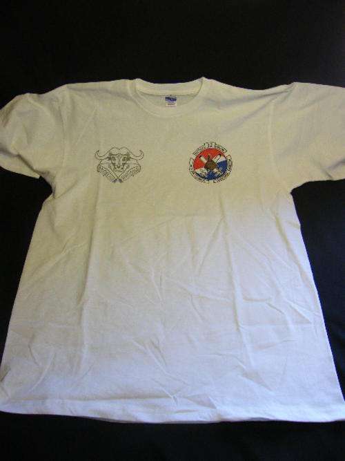 32 Anti - Tank Squadron White T - Shirt  with 32 AT logo & Buffalo Logo - only 120 Manufactured