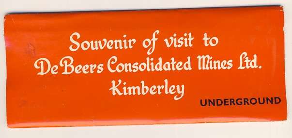Souvenir of visit to De Beers Consolidated Mines Ltd. Kimberley - set of photos