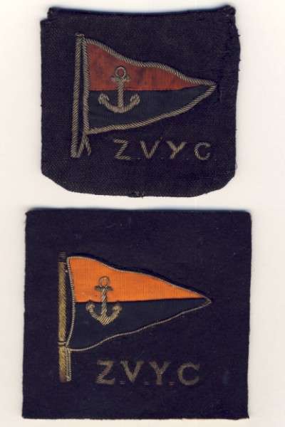 Zeekoe Vlei Yacht Club lot of 2 blazer badges with bullion wire - from different eras