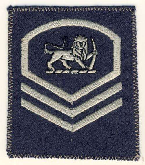 Rhodesian Air Force - Master Sergeant Chevron cloth badge - as per scan