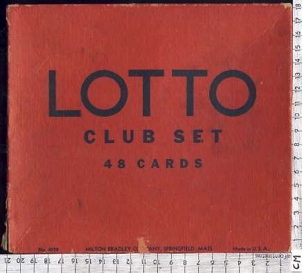 Vintage game Lotto - like Bingo - as per scan