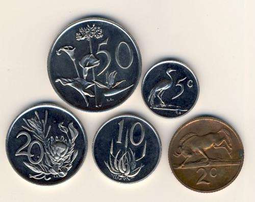 RSA - Lot of 5 1974 Proof coins - as per scan