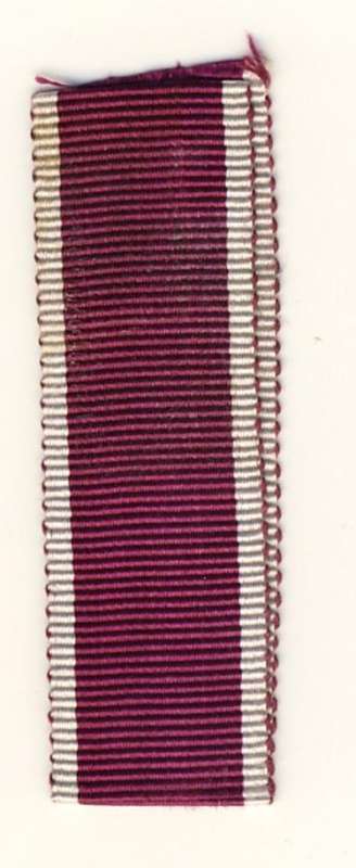 British and Indian Army long Service and Good Conduct Medal ribbon - 10cm - 2nd Type - miniature