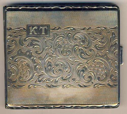 Silver plated Cigarette case - 8.5 x 7.5 - @@@ Crazy R1 Start