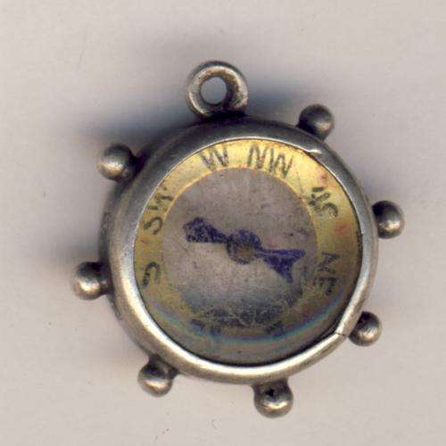 Small hallmarked silver compass as per scan