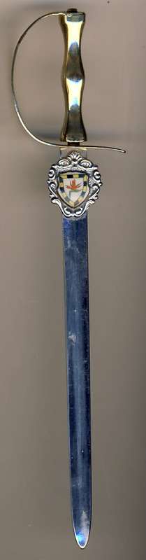Letter opener with 6 SAI emblem - 18cm - as per scan