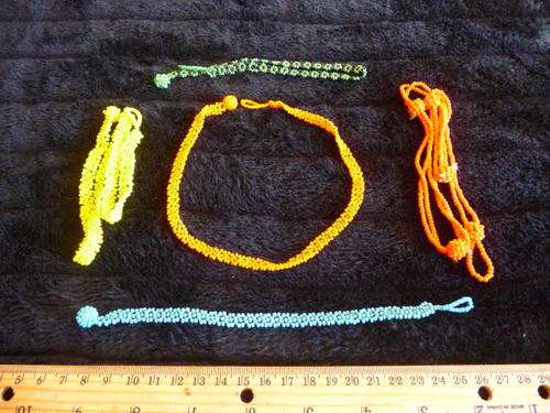 Lot of 5 vintage Zulu beads jewellery @ CRAZY R1 start