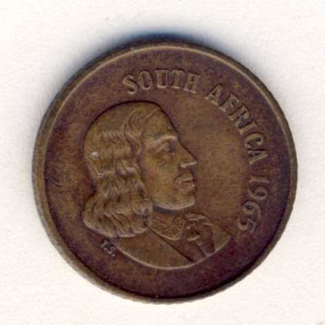 RSA Bronze very scarce 1965 English cent - Business strike