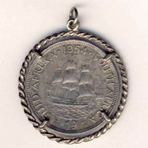Silver pendant with silvered 1954 penny - @@@ Crazy R1 Start