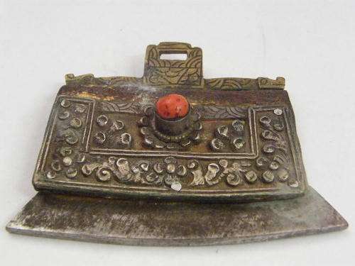 Antique Flintstone and Mischmetal lighters - 11.5 x 8.5cm - as per scan