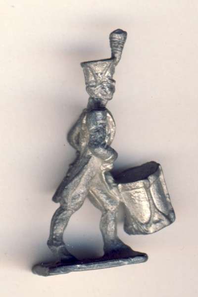 White metal drummer on the march led soldiers ( unpainted ) as per scan