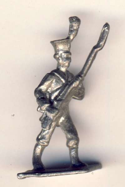 White metal infantry man marching with Rifle - as per scan