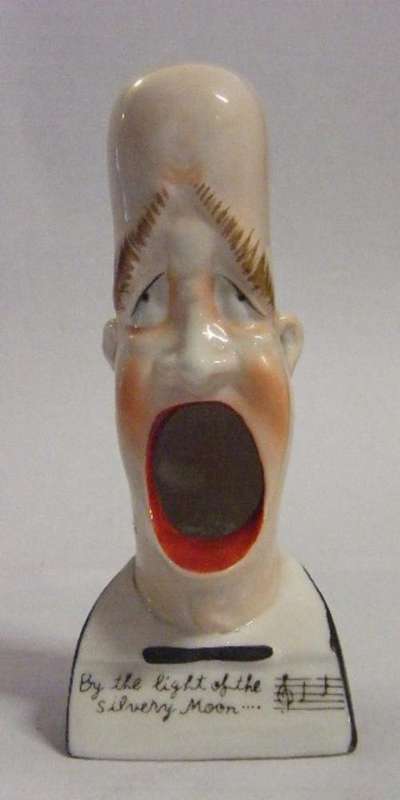 Antique Porcelain Long Face ashtray 12.5 x 5cm - as per scan