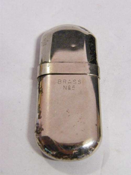 Vintage Brass No. 5 - Fuel Flint pocket lighter - 6 x 2.5cm - @@@ Crazy R1 Start