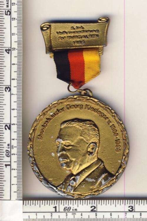German Medal Bundeskanzler Georg Kiesinger V. 1966 - 1969 @@@ Crazy R1 Start