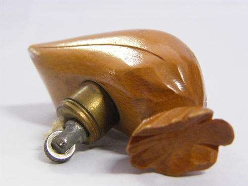 Wooden - Gas Piezoelectric table lighter - 6 x 4cm - as per scan