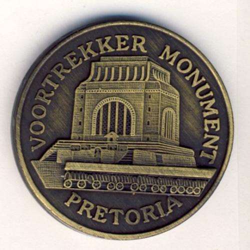 Voortrekker Monument large brass medallion - 3.8cm in diameter