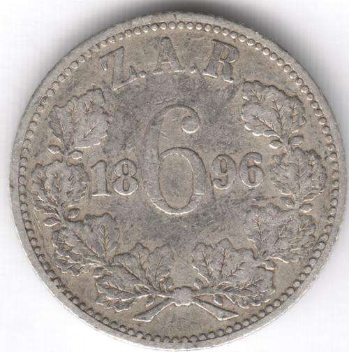 1896 ZAR Kruger sixpence - as per photo