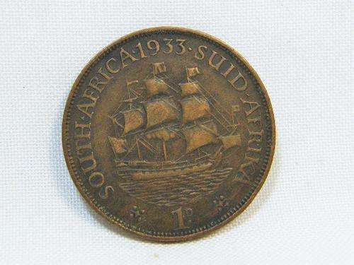 1933 SA Union penny - very fine - scarce & hard to get - as per photo