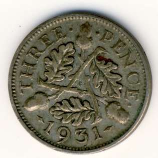 British 1931 tickey