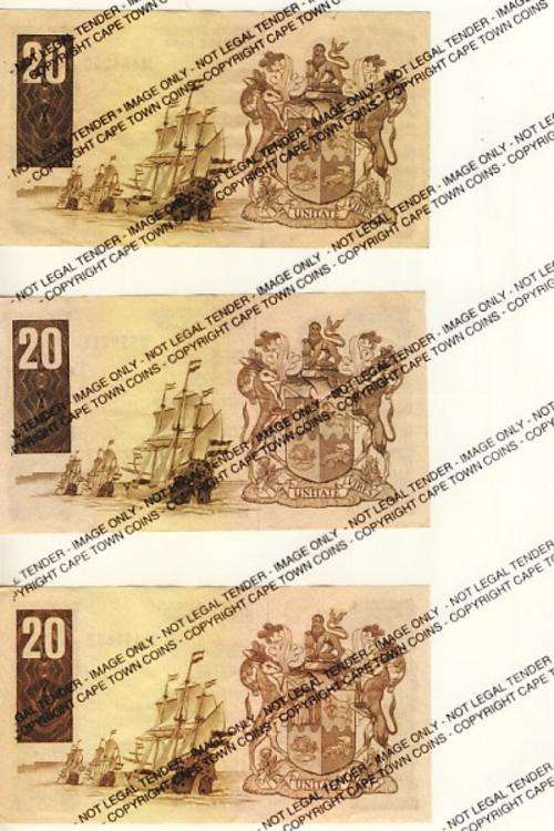 GPC de Kock 3 x 3rd issue R20 notes D5,D6 & D7