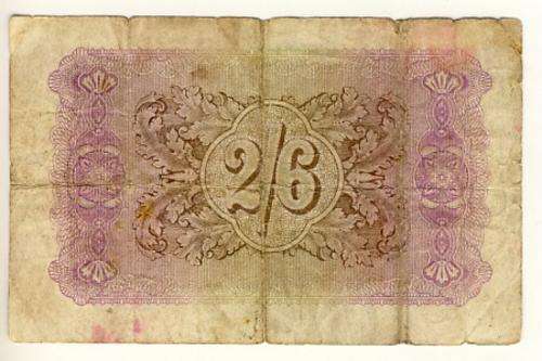 British Military Authority Two shillings six pence