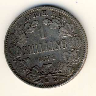 1894 Kruger  Shilling - value R950 in Fine - as per scan