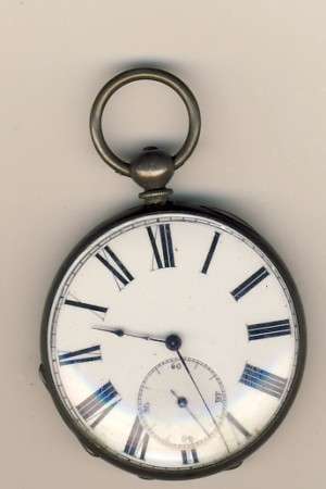 Very old silver pocket watch - uses key to wind