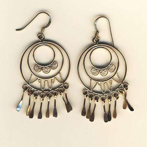 Pair of lovely silver earrings