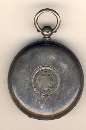 Hallmarked silver pocket watch - over wound - good mechanism winds with key