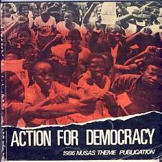 Action for Democracy - 1986 Nusas Theme Publication @@@ Crazy R1 Start
