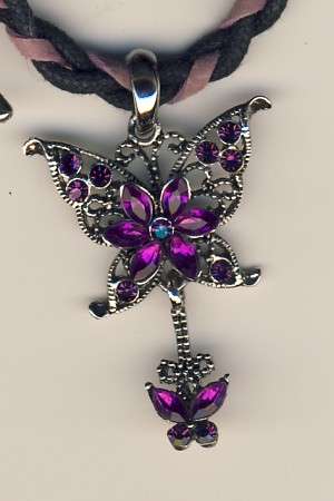 Butterfly pendant & necklace as per scan