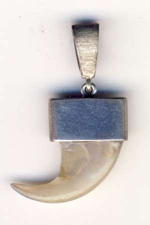 Leopard claw silver pendant as per scan