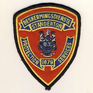 Standerton protection Service - cloth badge