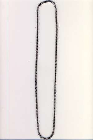 Lovely heavy steel or silver necklace - no marks , but some black toning