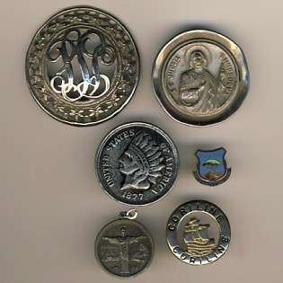 Lot of 6 unknown medallions and badges You Bid Per Item To Take All