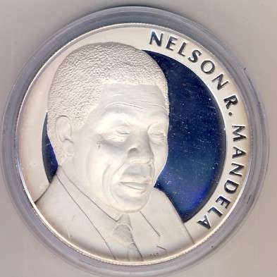 Large 5 Oz FNB Mandela silver coin - difficult to get