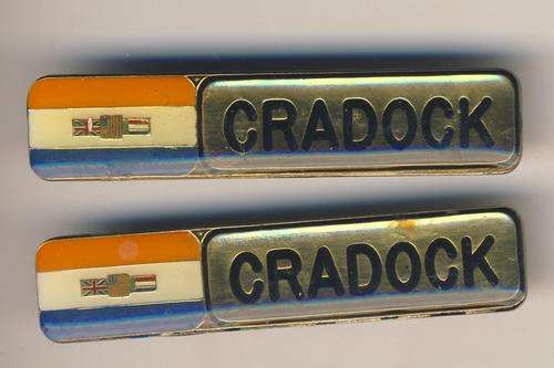 Set of SADF Name tags with old SA Flag - Cradock - CRAZY WEDNESDAY