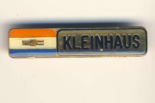 SADF nametag with old SA flag - Kleinhaus