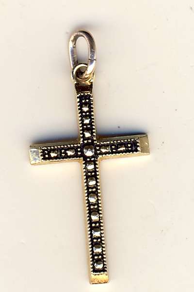 Gold colour cross pendant - @@@ Crazy R1 Start