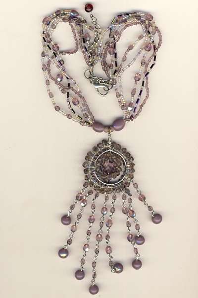 Purple necklace - as per scan