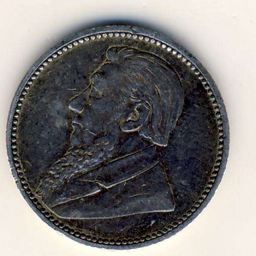 ZAR silver 1896 Kruger sixpence - @@@ Crazy R1 Start