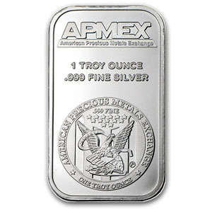 1 oz APMEX Silver Bar .999 Fine