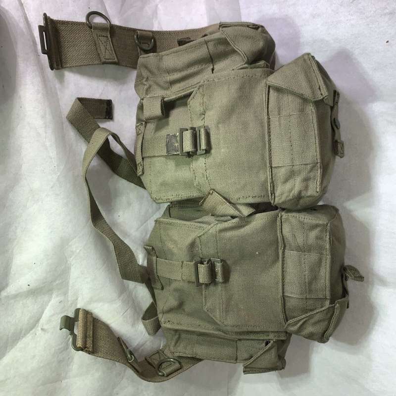 1991 South African SADF Pattern 70 Rucksack Web Gear Kidney Pouches Belt Suspenders